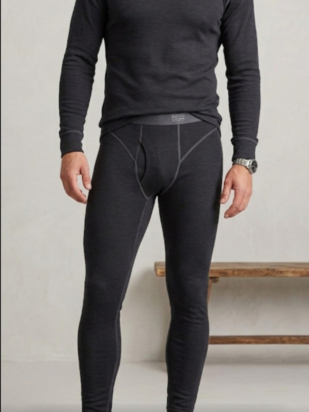 Uniqlo Black Thermal Long Johns (Sizes: Large & Xlarge)